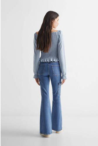 Mango Kids flared jeans medium blue denim Blauw Effen 172(L) - Foto 2