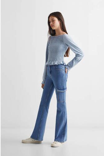 Mango Kids flared jeans medium blue denim Blauw Effen 172(L) - Foto 3