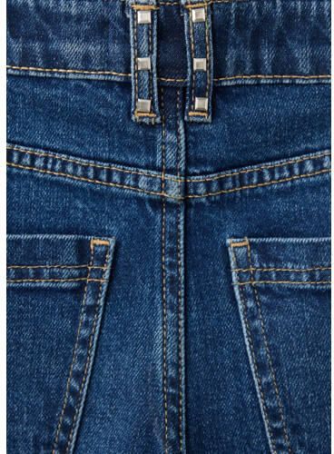 Mango Kids flared jeans met studs donkerblauw Meisjes Denim Effen - Foto 4