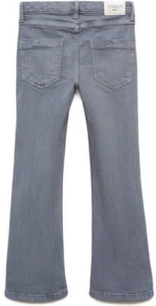 Mango Kids flared jeans middenblauw Meisjes Katoen Effen 116 - Foto 5