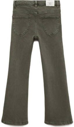 Mango Kids flared jeans middengroen Meisjes Denim 152 - Foto 3