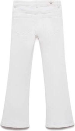 Mango Kids flared jeans wit Meisjes Denim Effen 116