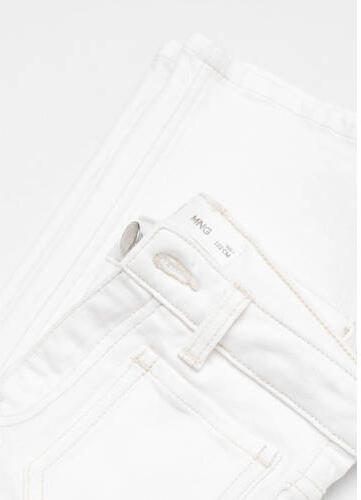 Mango Kids flared jeans wit Meisjes Denim Effen 128 - Foto 2
