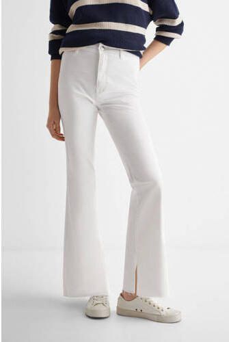 Mango Kids flared jeans wit Meisjes Katoen Effen 152(XXS) - Foto 3