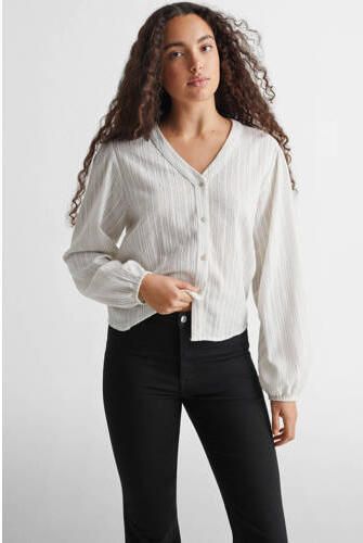 Mango Kids flared jeans zwart Meisjes Katoen Effen 152(XXS)