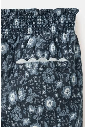 Mango Kids gebloemde ballonbroek donkerblauw Meisjes Katoen All over print - Foto 2