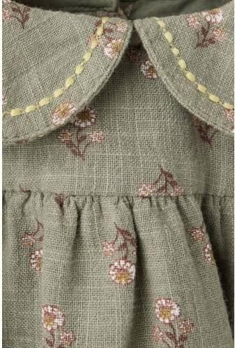 Mango Kids gebloemde blouse groen Meisjes Katoen Peter Pan-kraag Bloemen - Foto 2