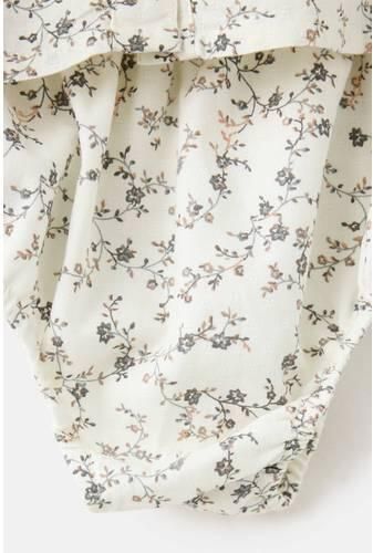 Mango Kids gebloemde blouse lichtbeige Ecru Meisjes Katoen Peter Pan-kraag - Foto 2