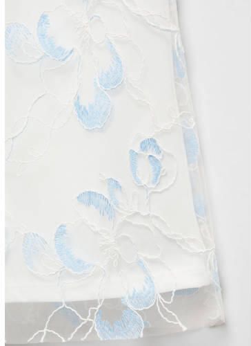 Mango Kids gebloemde broek wit blauw Meisjes Polyamide Bloemen 116
