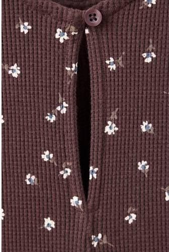 Mango Kids gebloemde jumpsuit bruin Meisjes Katoen Ronde hals Bloemen - Foto 3