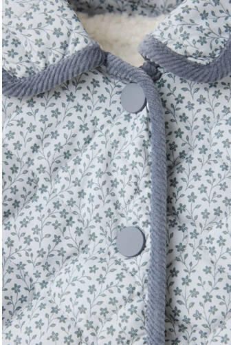 Mango Kids gebloemde quilted jas blauw Meisjes Polyester Klassieke kraag - Foto 2