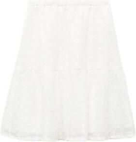 Mango Kids gebloemde rok wit Meisjes Polyester Bloemen 116