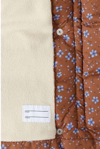 Mango Kids gebloemde winterjas koper Meisjes Polyester Capuchon All over print - Foto 2
