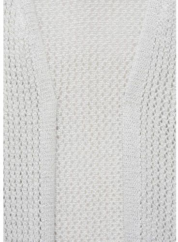 Mango Kids gebreid gilet zilver Meisjes Viscose Ronde hals Effen 152(XXS) - Foto 2