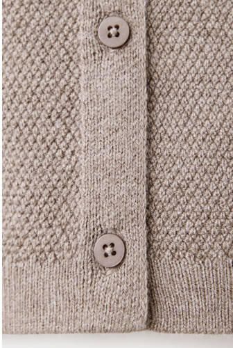 Mango Kids gebreid vest beige Meisjes Katoen Ronde hals Effen - Foto 3