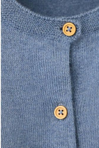 Mango Kids gebreid vest blauw Meisjes Katoen Ronde hals Effen - Foto 2