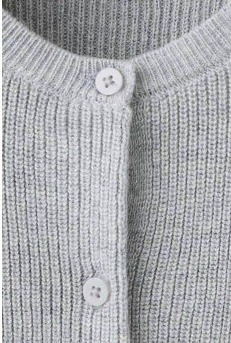 Mango Kids gebreid vest grijs Meisjes Katoen Ronde hals Effen - Foto 2