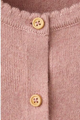 Mango Kids gebreid vest oudroze Meisjes Katoen Ronde hals Effen - Foto 2