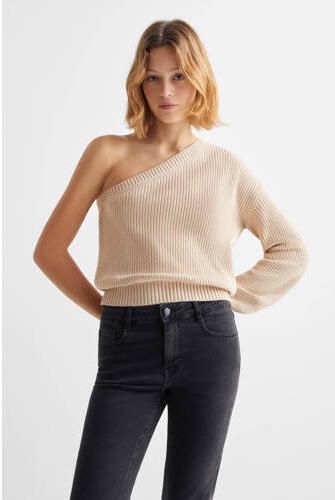 Mango Kids gebreide one shoulder top beige Effen 152(XXS) - Foto 3
