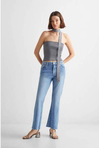 Mango Kids gebreide strapless top antraciet Grijs Meisjes Viscose Off shoulder 152(XXS) - Foto 3
