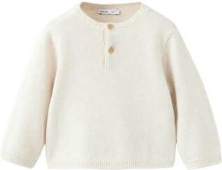 Mango Kids gebreide trui beige Jongens Katoen Ronde hals Effen
