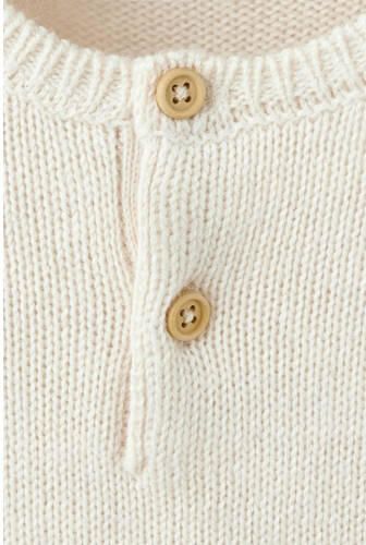 Mango Kids gebreide trui beige Jongens Katoen Ronde hals Effen - Foto 2