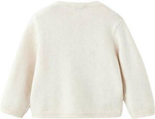 Mango Kids gebreide trui beige Jongens Katoen Ronde hals Effen - Foto 3