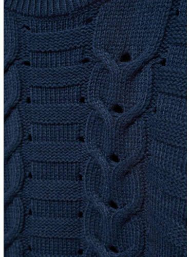 Mango Kids gebreide trui donkerblauw Meisjes Katoen Ronde hals Effen 164 - Foto 2