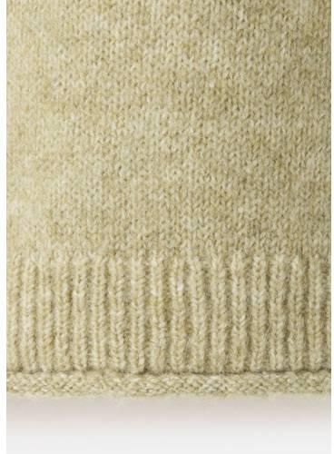 Mango Kids gebreide trui met ruches en wol groen Meisjes Polyester Ronde hals
