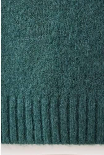Mango Kids gebreide trui met tekst donkergroen Jongens Polyester Ronde hals - Foto 4