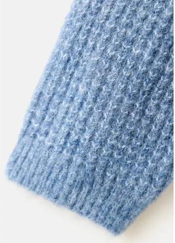 Mango Kids gebreide trui middenblauw Jongens Acryl Ronde hals Effen - Foto 2