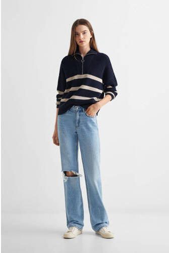 Mango Kids gestreepte coltrui donkerblauw Streep 158(XS) - Foto 3