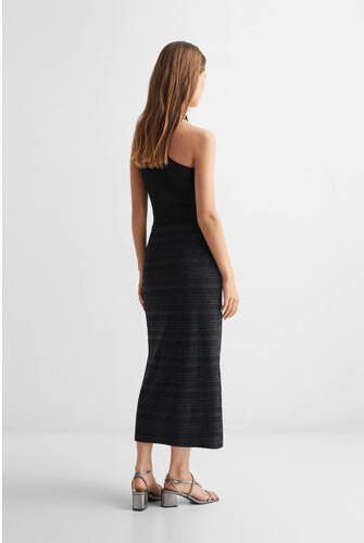Mango Kids gestreepte rok zwart Meisjes Polyamide Streep 152(XXS) - Foto 3
