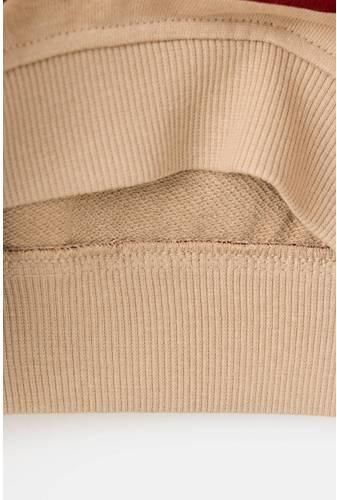 Mango Kids gestreepte sweater met borduursels bruin rood Beige Printopdruk - Foto 2