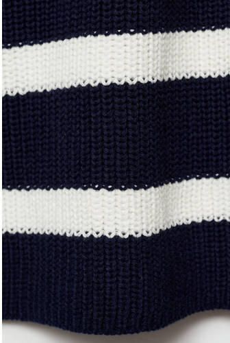 Mango Kids gestreepte top donkerblauw wit Meisjes Katoen Ronde hals Streep 128