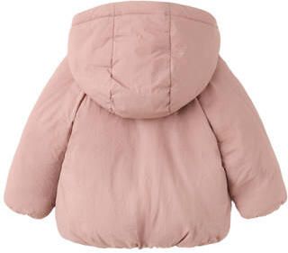 Mango Kids gewatteerde anorak roze Jas Meisjes Polyamide Capuchon Effen - Foto 3