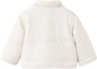 Mango Kids gewatteerde jas wit Meisjes Polyamide Klassieke kraag Effen - Foto 3