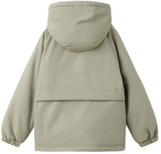 Mango Kids gewatteerde winterjas kaki Groen Jongens Polyester Capuchon - Foto 3