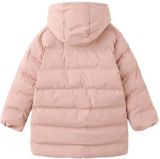 Mango Kids gewatteerde winterjas roze Meisjes Polyester Capuchon Effen - Foto 3