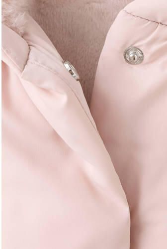 Mango Kids gewatteerde winterjas roze Meisjes Polyester Capuchon Effen - Foto 2