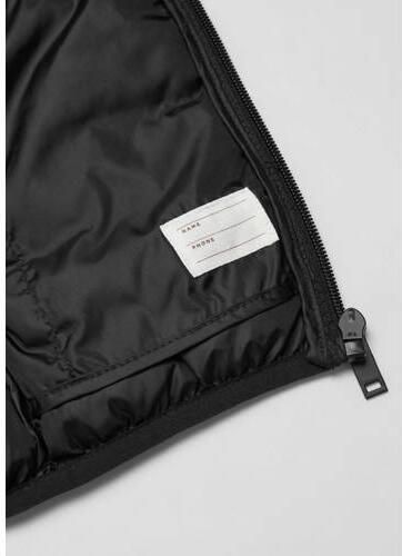 Mango Kids gewatteerde zomerjas zwart Jongens Polyamide Opstaande kraag 110 - Foto 2
