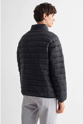 Mango Kids gewatteerde zomerjas zwart Jongens Polyamide Opstaande kraag 158(XXS) - Foto 3