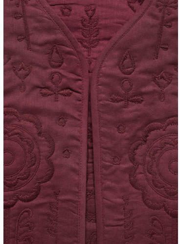 Mango Kids gilet bordeauxrood Meisjes Katoen V-hals Effen 158(XS) - Foto 2