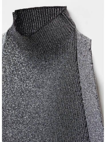 Mango Kids haltertop antraciet zilver Grijs Effen 152(XXS) - Foto 2