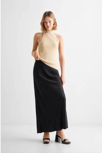 Mango Kids haltertop lichtbruin Effen 152(XXS) | Top van