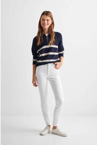 Mango Kids high waist skinny jeans wit Meisjes Stretchdenim Effen 152(XXS)