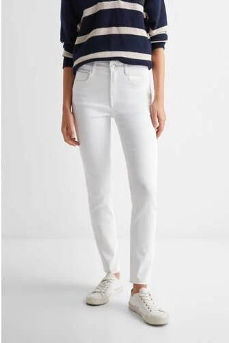 Mango Kids high waist skinny jeans wit Meisjes Stretchdenim Effen 152(XXS) - Foto 3
