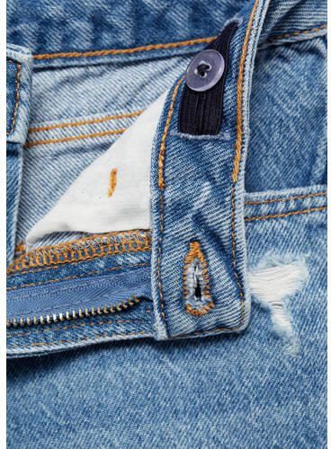 Mango Kids high waist wide leg jeans lichtblauw Meisjes Katoen Effen 116 - Foto 3