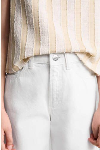 Mango Kids high waist wide leg jeans wit Meisjes Katoen Effen 122 - Foto 4