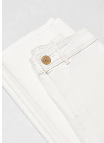 Mango Kids high waist wide leg jeans wit Meisjes Stretchdenim Effen 152(XXS)